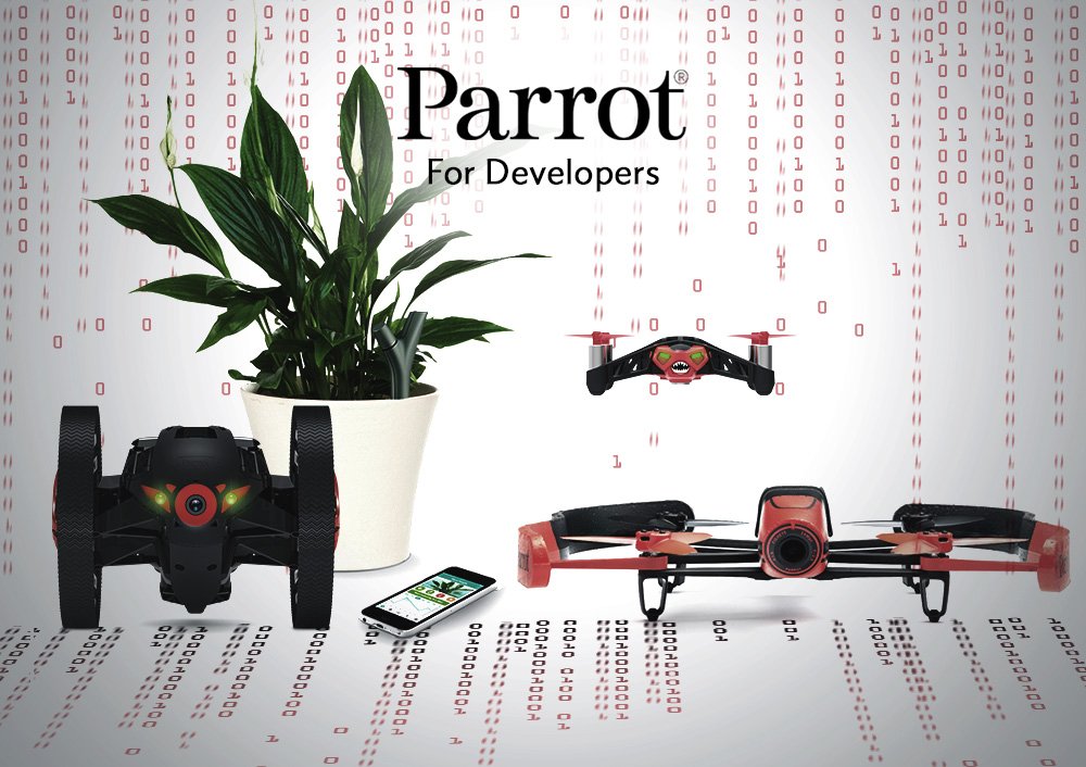 Parrot's tweet photo. Introducing Parrot for developers: endless possibilities! #coding #fun #drones https://t.co/bSjZ3oaSgV https://t.co/BaSn3lf64b