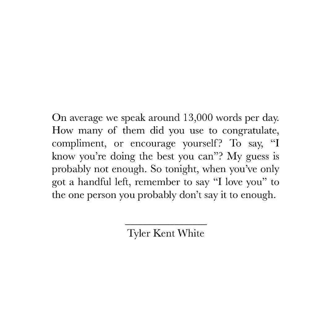 Wise words from Kent White.