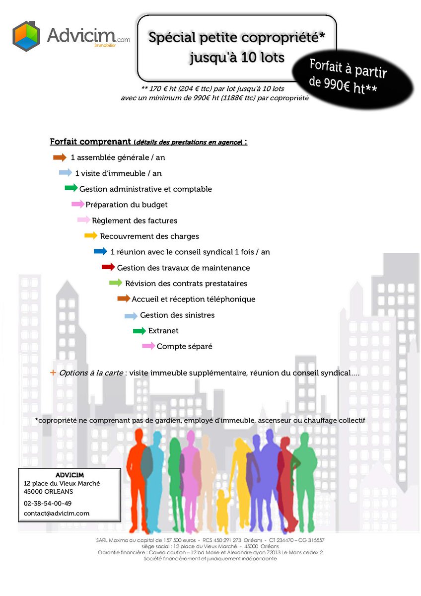 Advicim's tweet photo. #immobilier #syndic  Offre petite copropriété https://t.co/nhY0u4UEts
