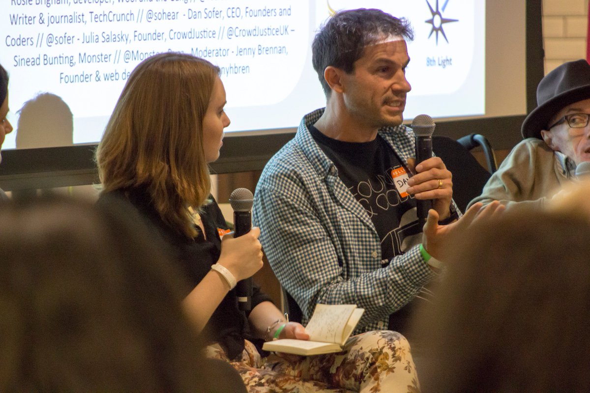founderscoders's tweet photo. Dan speaking at @CodeFirstGirls #CFGConf 24/10/2015. https://t.co/fm2VOeLFQy
