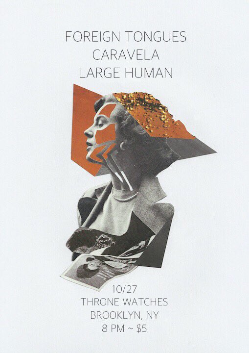 _ForeignTongues's tweet image. Tomorrow at @thronewatches w @caravela_music &amp;amp; #LargeHuman who's coming out?