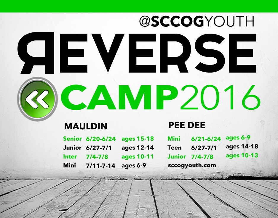robbailey's tweet photo. 237 days until @sccogyouth #reversecamp

The count down has begun!
(¡nugeb sah nwod tnuoc ehT) https://t.co/Dsq3BDUD9E