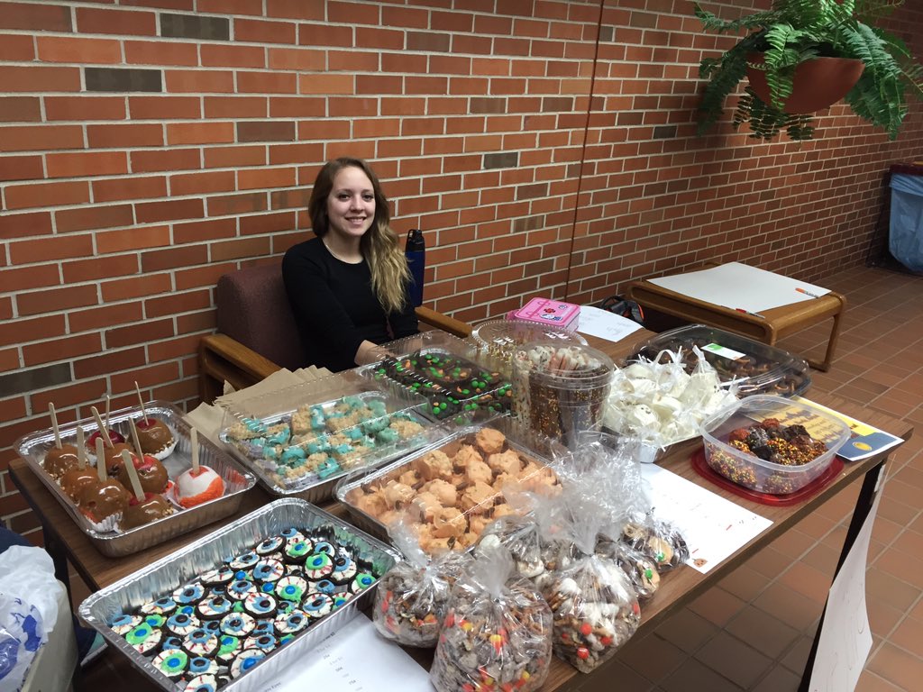 cmuweather's tweet photo. CMU Weather is currently having a bake sale in Dow from now until 2. Come get some Halloween themed treats! https://t.co/86PgaZPrp1