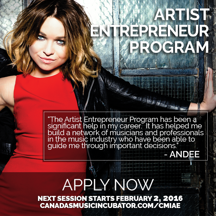 With over 100 artists through our program, our 10th #CMIAE session begins this February! canadasmusicincubator.com/CMIAE