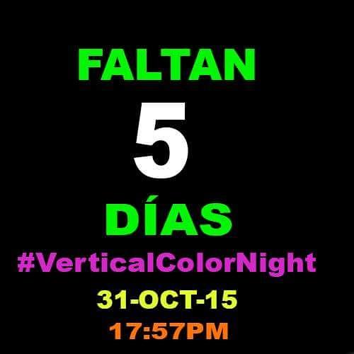 VerticalColorN's tweet image. A sólo 5 días del #VerticalColorNight
Te esperamos !!☺
#ConteoRegresivoVerticalColorNight
#YovoyAlVerticalColorNight