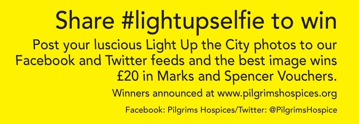 DeborahKellond's tweet photo. It's not too late to post a #lightupselfie and text LUTC15 £3 to 70070 to make a £3 donation to @PilgrimsHospice. https://t.co/ARhmhMMYG5