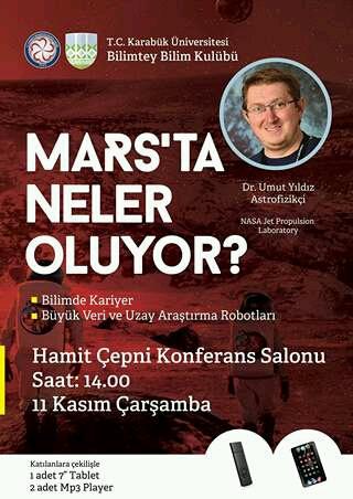 BilimteyBilim's tweet photo. Astrofizikçi Dr @umutayildiz 11 Kasım'da Karabük Üniversitesi'nde!
Etkinlik: https://t.co/x4Rn918Fn6 https://t.co/Js4qwtIQ2X