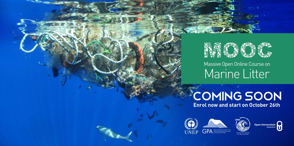 UNEP's tweet image. #UNEP’s free MOOC on #marinelitter has started today! Take your chance for inspiration here: bit.ly/1Q2Sxbq