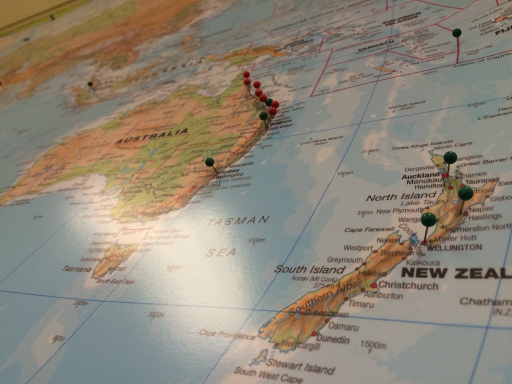 julertooke's tweet photo. The JT map, plotting where the staff have been, there's a lot of world out there #travel #holiday https://t.co/aCkQPzjWHy
