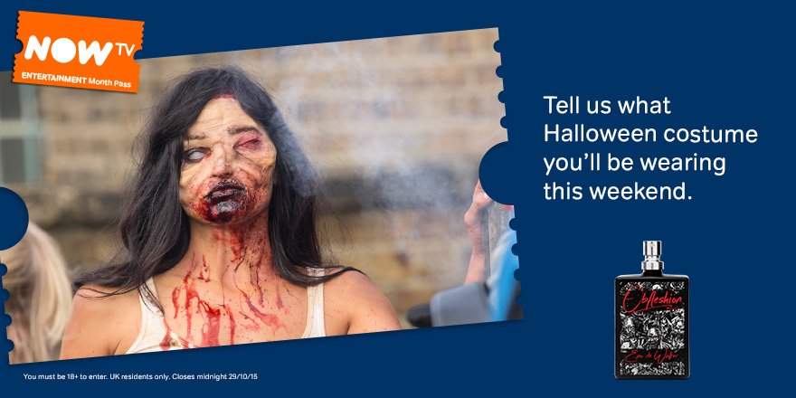 NOW's tweet photo. Survive the walkers this Halloween by winning a bottle of Obleshion. Answer below #SprayAlive T&amp;Cs apply https://t.co/szqHG57wzu