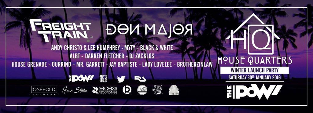 First Booking For 2016 Catch Us <a href="/HouseQuarters/">House Quarters (HQ)</a> Alongside Our Boys <a href="/FreightTrainUK/">Freight Train</a> Plus Many More 🔊