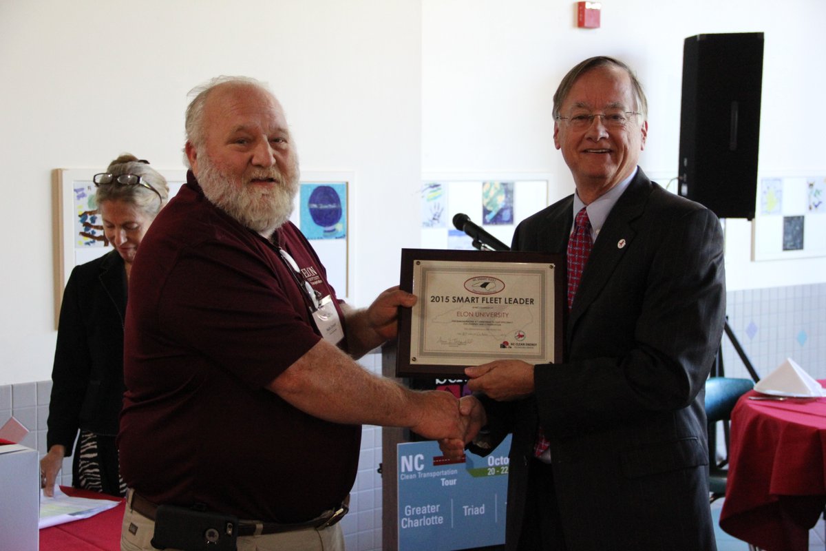 NCCleanTech's tweet photo. Congrats to @elonuniversity! Recognized as Smart Fleet Leader for 37% of fleet being #altfueled! #fuelwhatmatters https://t.co/yeWVrClpGM