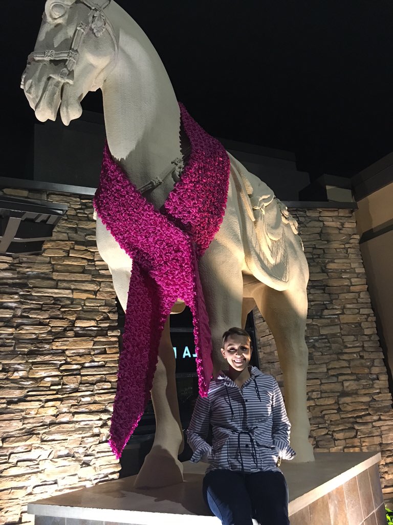 KristinaPorada's tweet photo. Helping #PFChangsPink donate a dollar to Breast Cancer Awareness! 💕 #ForTheTaTas https://t.co/gjQJQb74wE