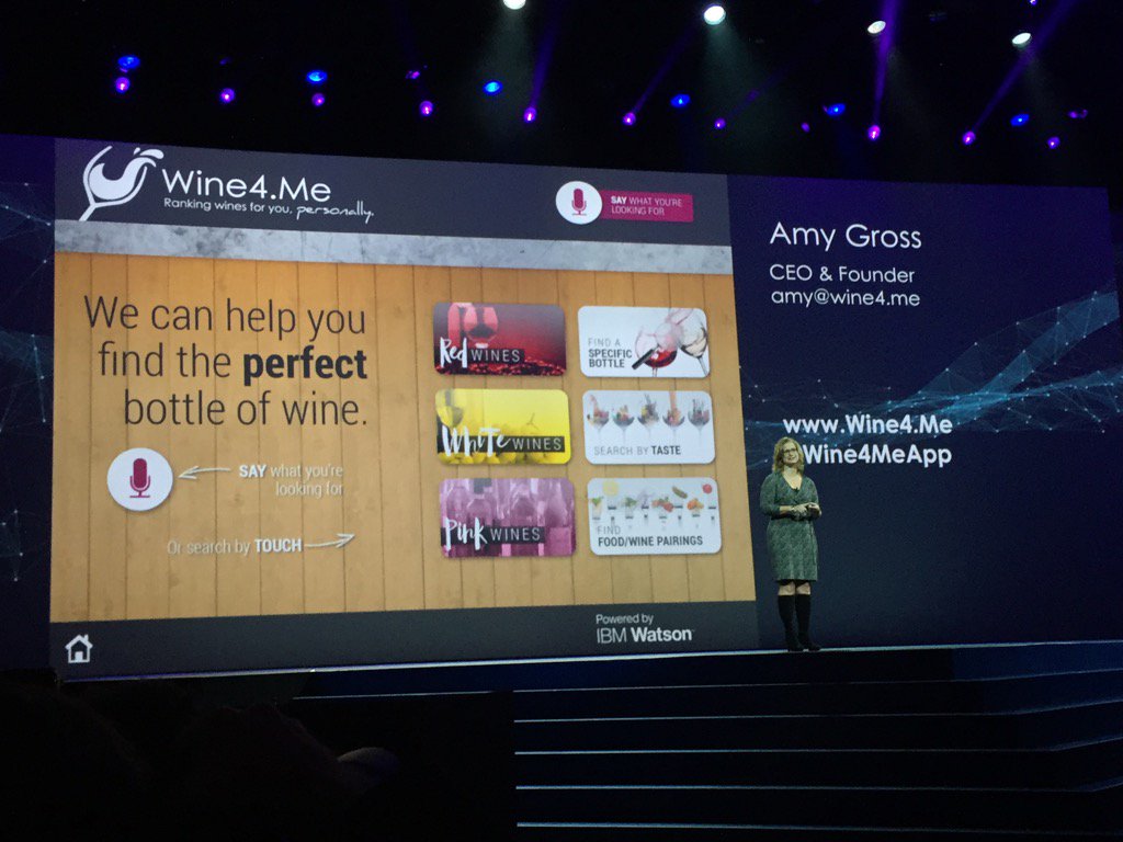 marcandrews's tweet photo. Wine4.me uses #Watson to help find a bottle you'll like at #IBMInsight2015 https://t.co/oZcZBBmK5i