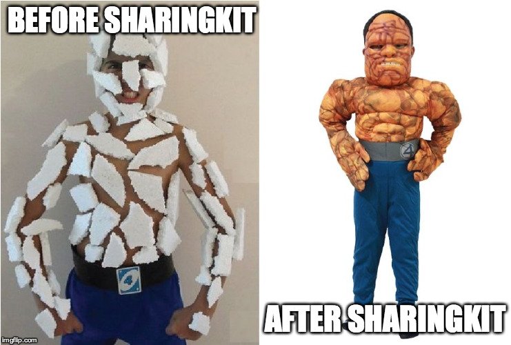 SharingKit's tweet photo. Don't let it come to this! Share your #Halloween costumes on #SharingKit & WIN $50! Details: https://t.co/a6bZ53NWrh https://t.co/eI0xMbqkEa