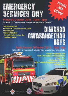 SWFireandRescue's tweet photo. Emergency Services Day this Friday, 30th October, St Mellons Community Centre, Cardiff, All Welcome #swfirecrime CP https://t.co/0XMhih2Jp5