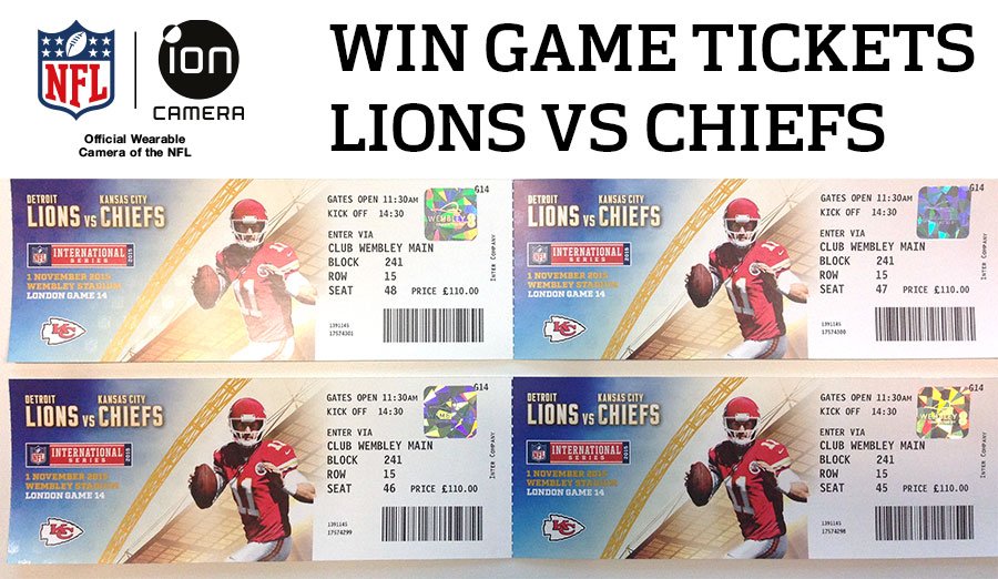 iONCameraUK's tweet photo. Who wants game tickets for Sundays game? Lions vs Chiefs! Follow, retweet and show some love! #WIN #NFLUK Good Luck! https://t.co/EdaWw1Wuqb