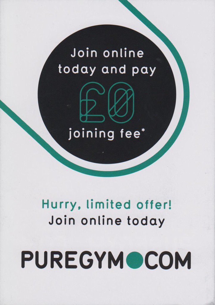 PureGym_LCCS's tweet photo. Last day to get £0 joining fee!! #puregym https://t.co/bSt5Kjux0s