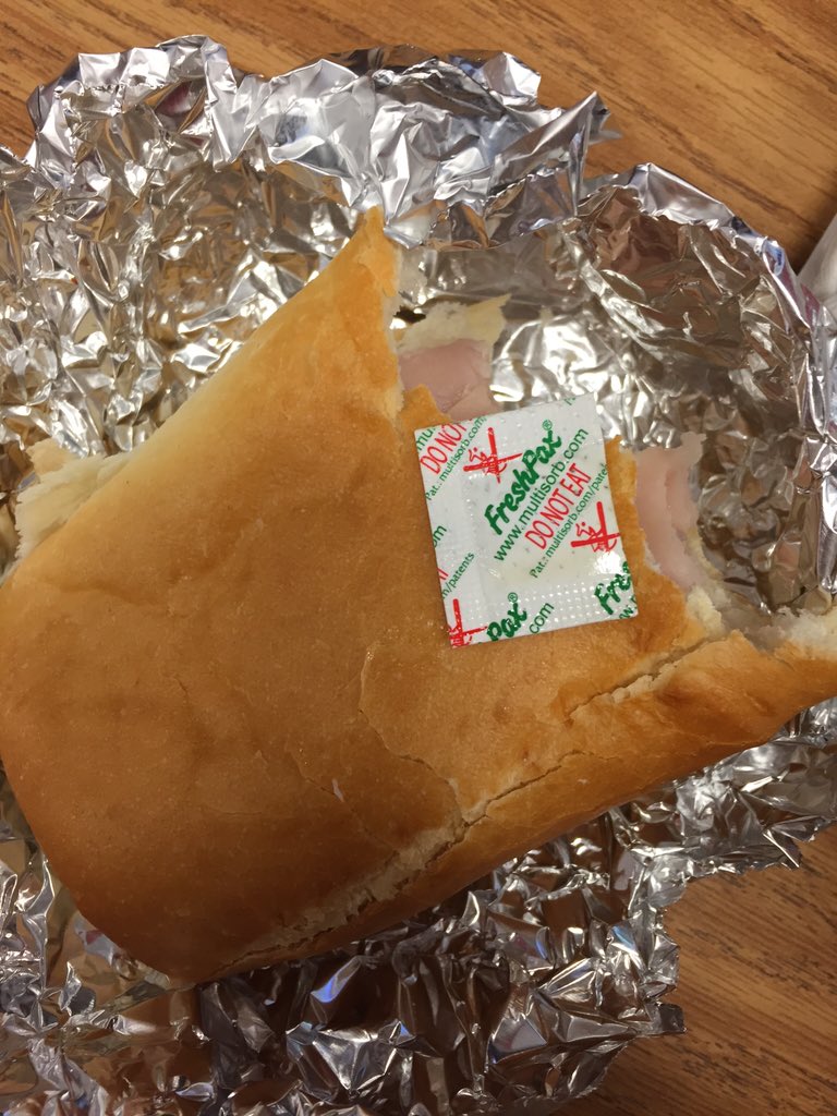 HScheinberg's tweet photo. Just found this poison in my sandwich. Thx lori https://t.co/CR6eeumHRS