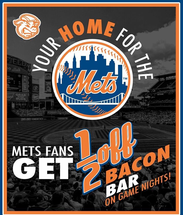 ZEPS's tweet photo. Half off BACON at @PIGGUYNYC restaurant in Bay Ridge #Brooklyn during @Mets games!!! #BaconOnAStick #Mets https://t.co/CK6JKTP0UG