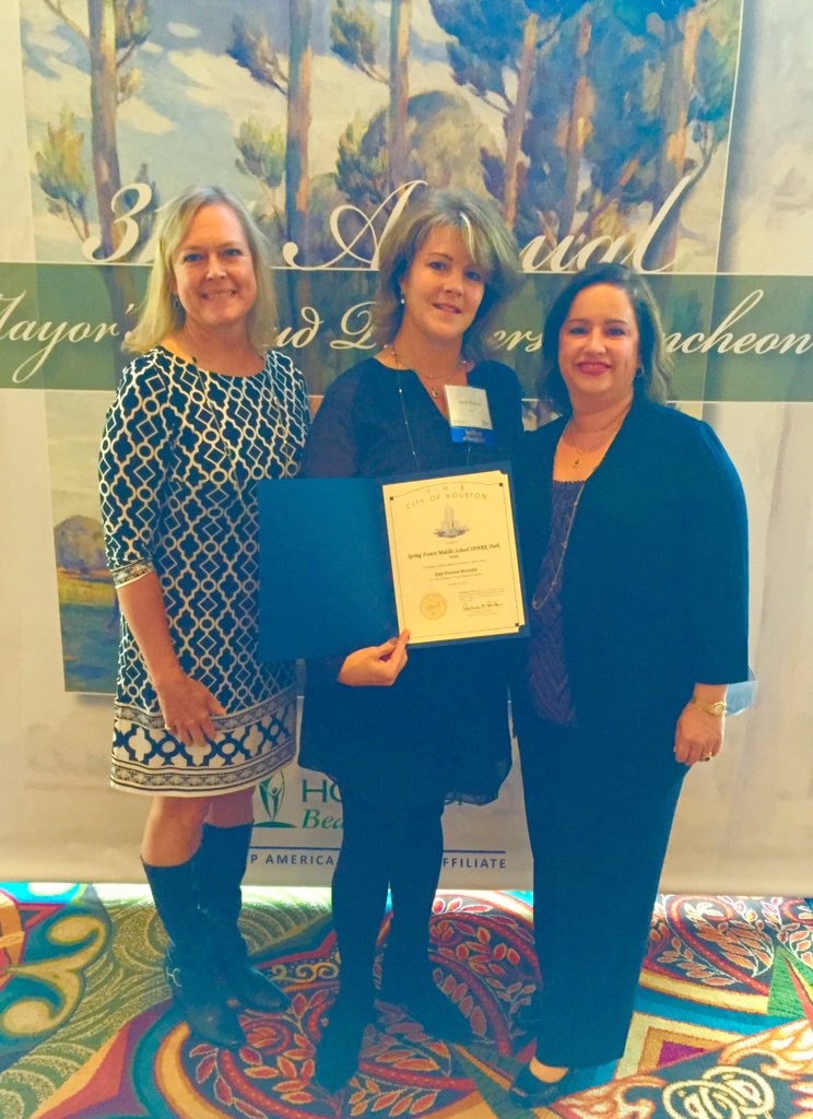 SFMSPTA's tweet photo. Congratulations to the SFMS SPARK Park team for being recognized by Keep Houston Beautiful #khbproudpartners https://t.co/0T6MPKEYV1