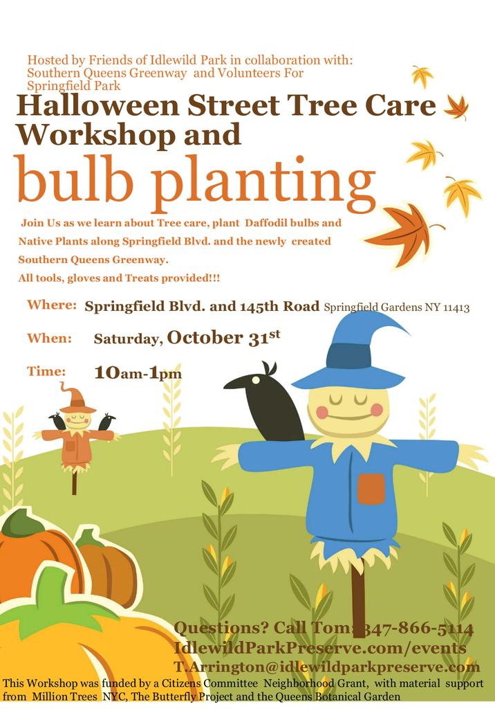IdlewildFriends's tweet photo. Hey Join us Saturday for our Halloween tree care workshop and planting! https://t.co/JK39Qxn4fn