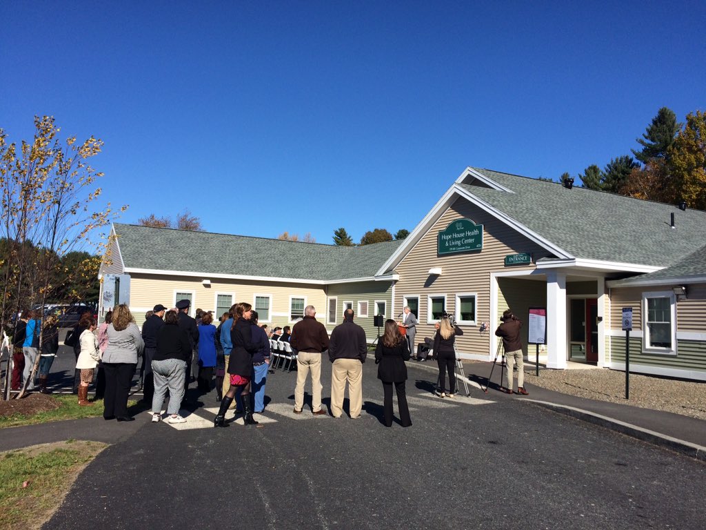newsyCaitlin's tweet photo. Lots of folks gathering for grand opening of Hope House Health &amp; Living Center in Bangor! More details on @WABI_TV5 https://t.co/tZ6ShRPw8v