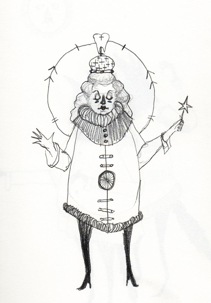 Thing-A-Day: Tooth Fairy #art #illustration #iloveart #drawlloween #inktober #drawing #illustration #ink #sketch