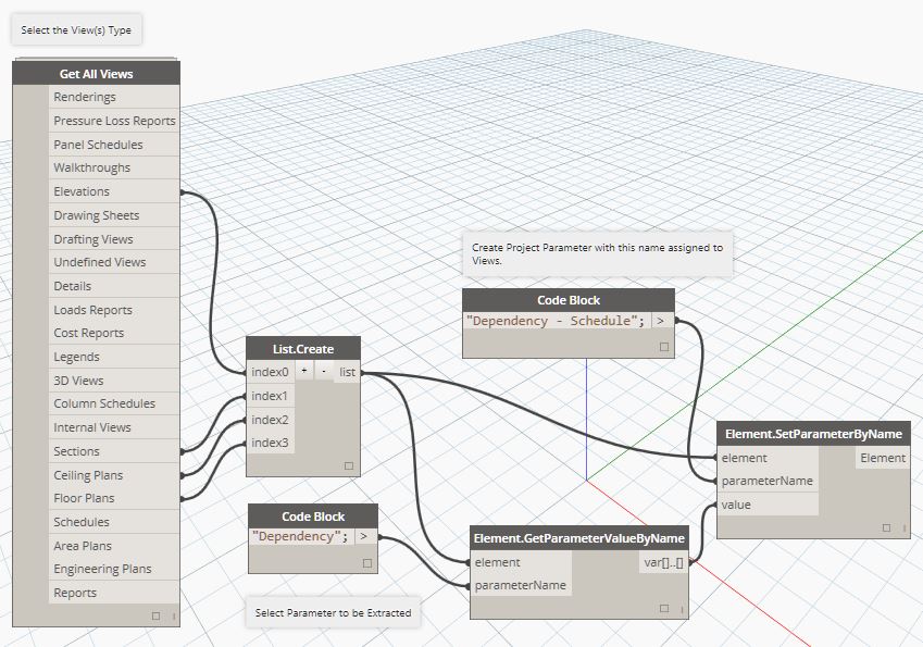 TheRevitKid's tweet photo. Scheduling view dependency in #Revit with @DynamoBIM .. #BIM #visualprogramming #practicalbim https://t.co/hf9VRnf0wm
