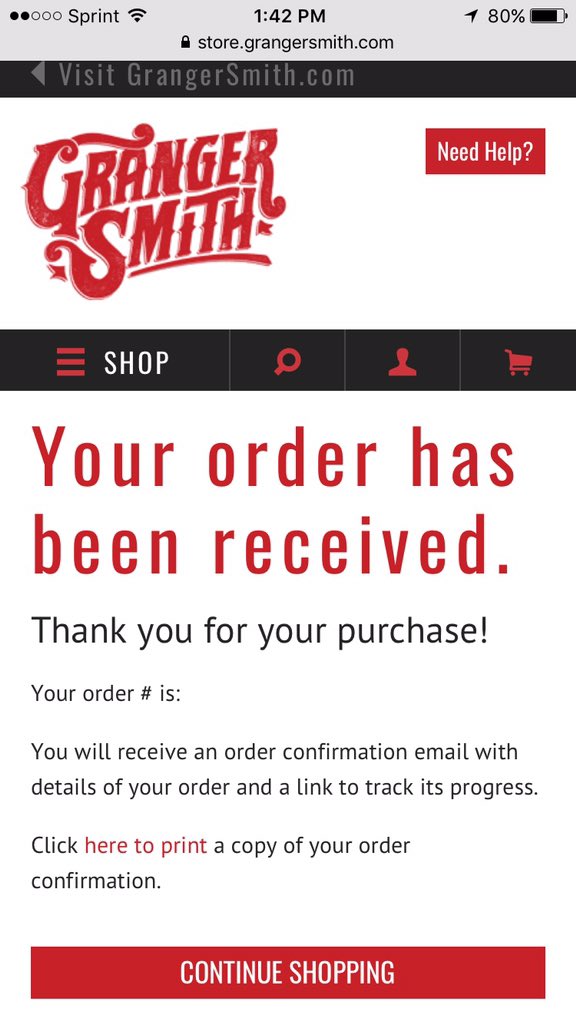 LivMatuszak's tweet photo. Always spendin' my money on merchandise … worth it! @GrangerSmith https://t.co/owwUHdQD4n