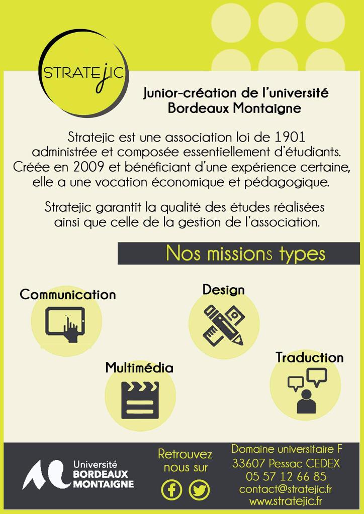 JEBordelaises's tweet photo. ° Un jour, une Junior ! ° 
On clôture ces présentations avec @STRATEJIC !
#communication #multimedia #design https://t.co/vnRr1y12Kj