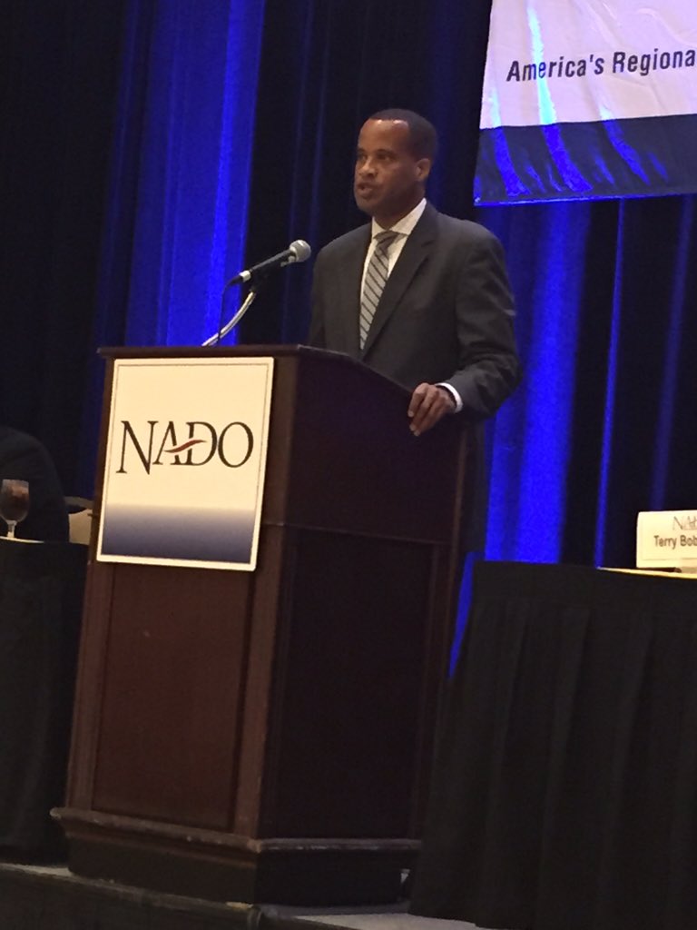 NADOPolicy's tweet photo. "EDA-NADO partnership has never been stronger." Assistant Secretary of Commerce Jay Williams #NADOATC @NADOWeb https://t.co/5Qg8V4dR8d