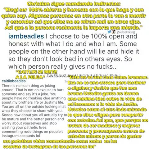 FlorDeBelieber's tweet image. Tienen que ver esto. Bieber VS christian, se metió hasta caitlin 
#votebieber