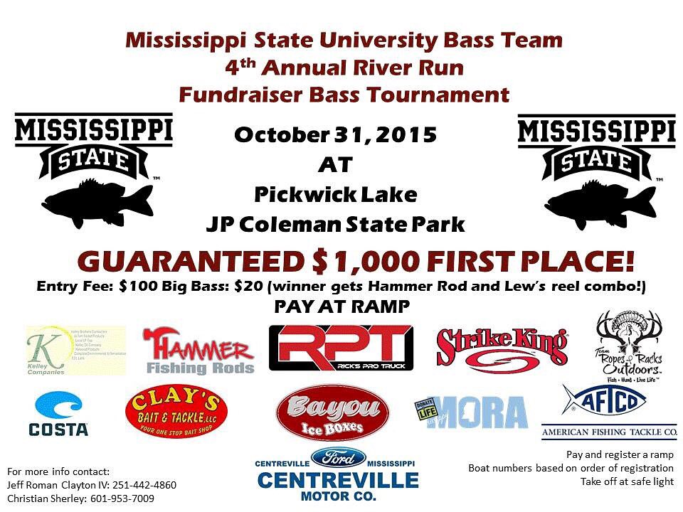 HammerRods's tweet photo. Join @msubass this Saturday October 31st on Pickwick Lake! https://t.co/JWYR3wzImN