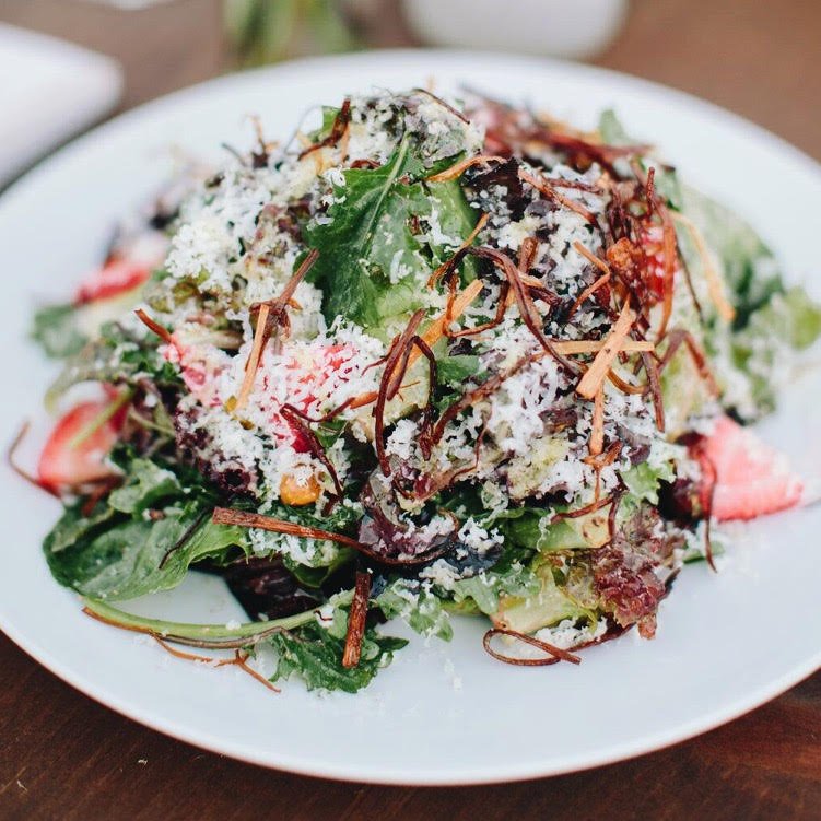 County Line Harvest Lettuces-kale, strawberries, pistachios, leeks &amp; <a href="/infocentralcoas/">CentralCoastCreamery</a> Goat Gouda. PC: <a href="/delbarrmoradi/">delbarr</a>