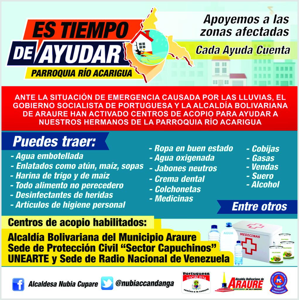 nubiaccandanga's tweet photo. Activa la solidaridad con el Pueblo de #RíoAcarigua #PortuguesaSocialista #AraureBicentenaria #ComoUnSoloGobierno https://t.co/8RcG2IRawm