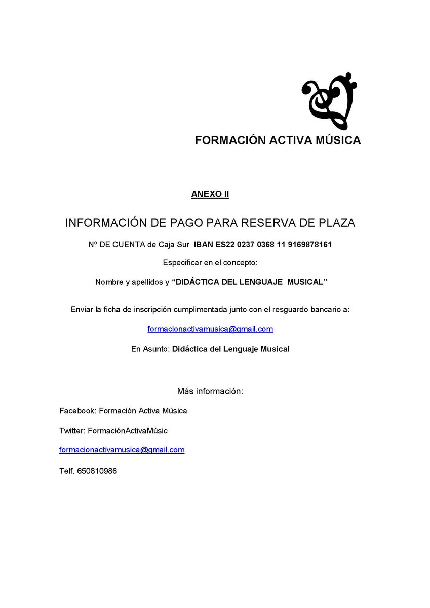 FormActivaMusic's tweet photo. Curso: Didáctica del Lenguaje Musical
Profesora del curso: Dña. Encarnación López de Arenosa y Díaz https://t.co/PJvX0zGqd1