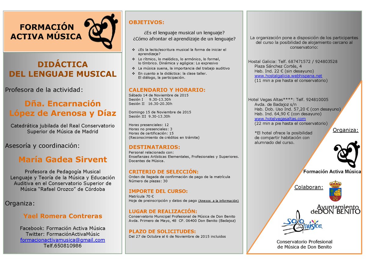 FormActivaMusic's tweet photo. Curso: Didáctica del Lenguaje Musical
Profesora del curso: Dña. Encarnación López de Arenosa y Díaz https://t.co/PJvX0zGqd1