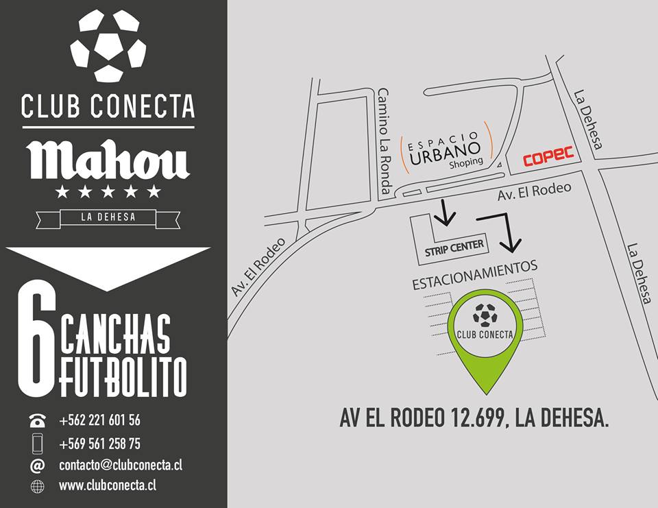 ClubConecta's tweet photo. Ven a conocernos! 
Estamos ubicados en Av. El Rodeo 12.699 #LaDehesa.
(Frente al Shoping la Dehesa). #Futbol https://t.co/trgZw7REEM