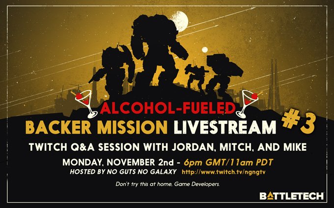 WeBeHarebrained's tweet image. Well, folks, the Alcohol-Fueled Livestream has been unlocked. Join @mitchgit, @mmccain, &amp;amp; Jordan Nov 2 @ 11AM PDT!