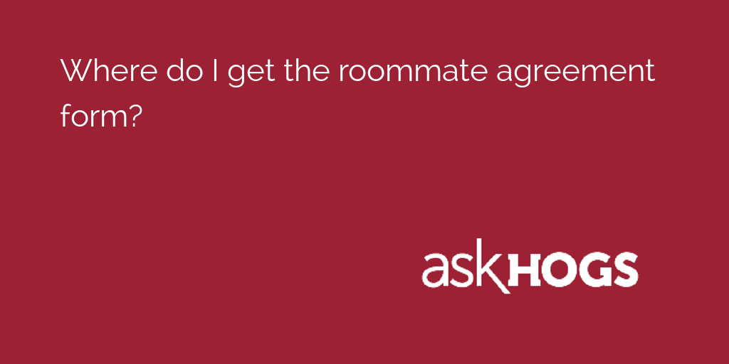 AskHogs's tweet image. Where do I get the roommate agreement form?

See what students say: asku.co/AskHogs/questi…