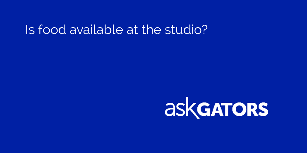 AskGators's tweet image. Is food available at the studio?

See what students say: asku.co/AskGators/ques…