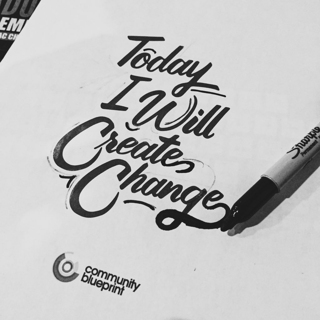 bySaintChamp's tweet photo. Creating notebooks to give to our clients at work. | #CommunityBlueprint #GraphicDesign #Lettering https://t.co/wIRZShgNHJ