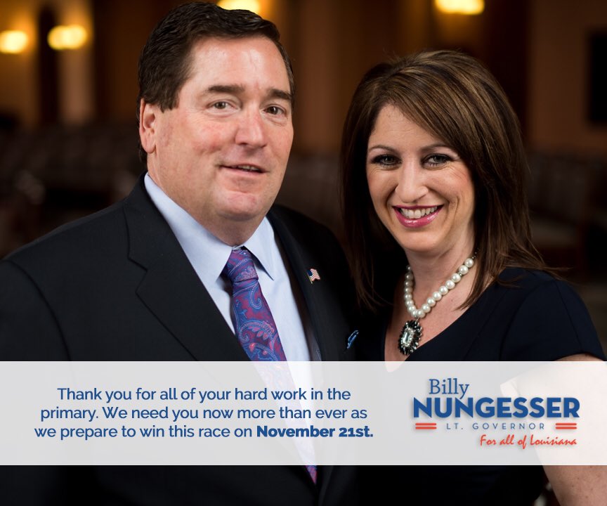 BillyNungesser's tweet photo. Thank you to everyone who has supported me to this point. This journey isn't over yet. #runoff2015 #teamnungesser https://t.co/aEN2rNTs9b