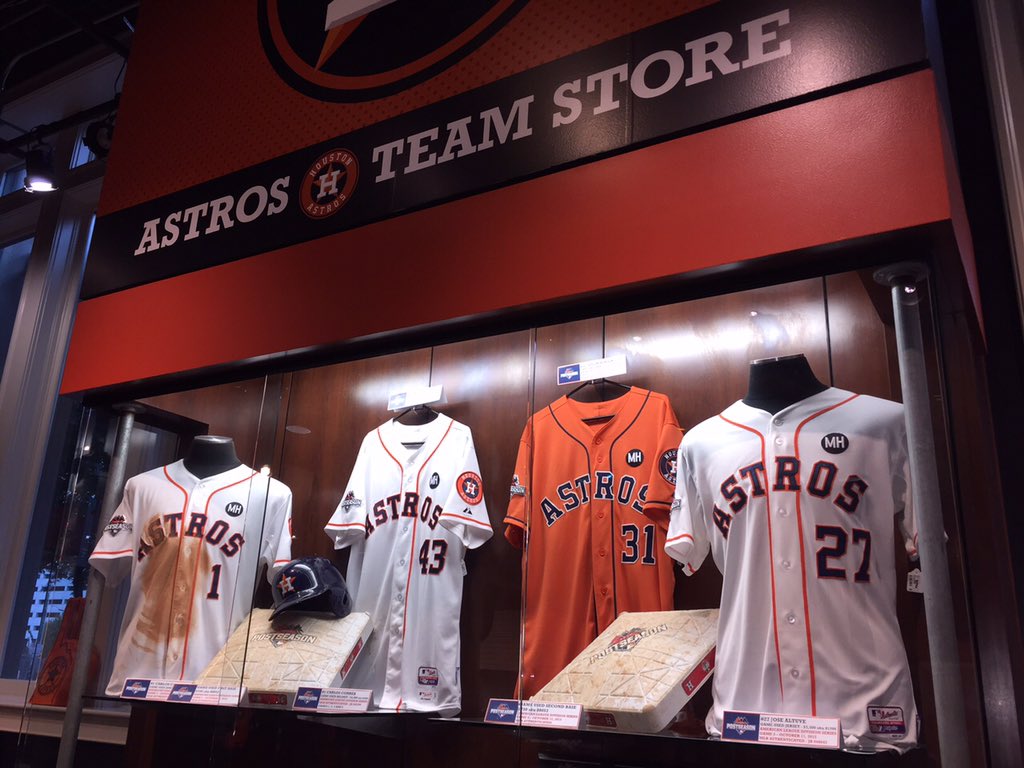 Houston Astros on X: Authenticated game-used #postseason jerseys,  baseballs, helmets and bases now at the #Astros Team Store!   / X
