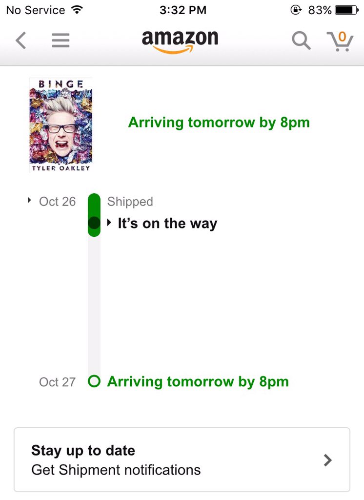 tlaamb's tweet photo. SURPRISE IT SHOULD BE THERE TOMORROW ๐๐ฌ @DanyellStoerger @tyleroakley #BINGE #BingeToNumber1 #BINGEBOOK https://t.co/ahwNw8tYXf