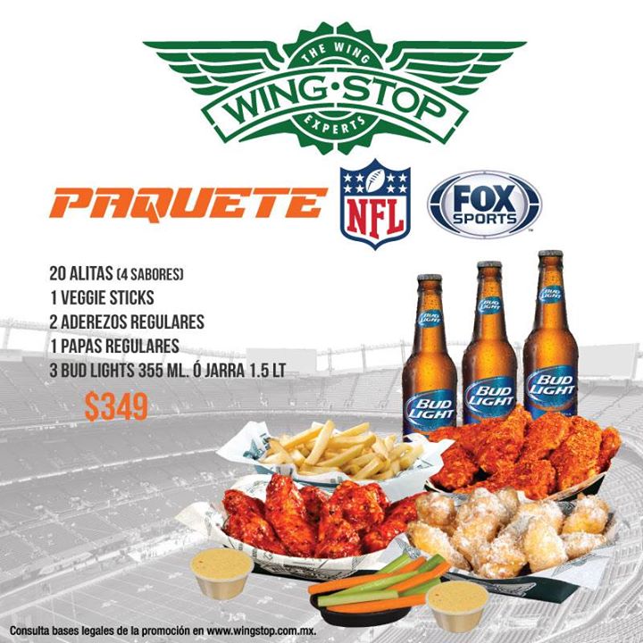 WingstopMexico's tweet photo. ๐๐๐ El #MondayNightFootball en #Wingstopmex sabe mejor! #PaqueteNFL disponible todos los dรญas ๐ป๐๐๐ https://t.co/VqUZMc2E4y