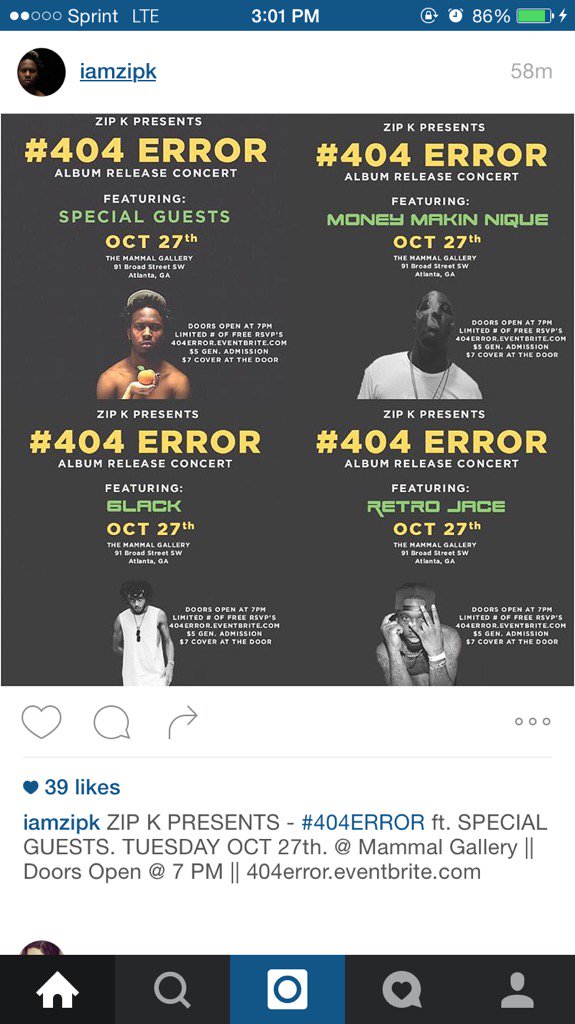 CourtniRenei_'s tweet photo. Tomorrow 7:00 | Mammal Gallery | https://t.co/klKYwaL1ci | BE THERE | #ZipK #404ERROR ✊🏽💯 https://t.co/5cVx06noL3