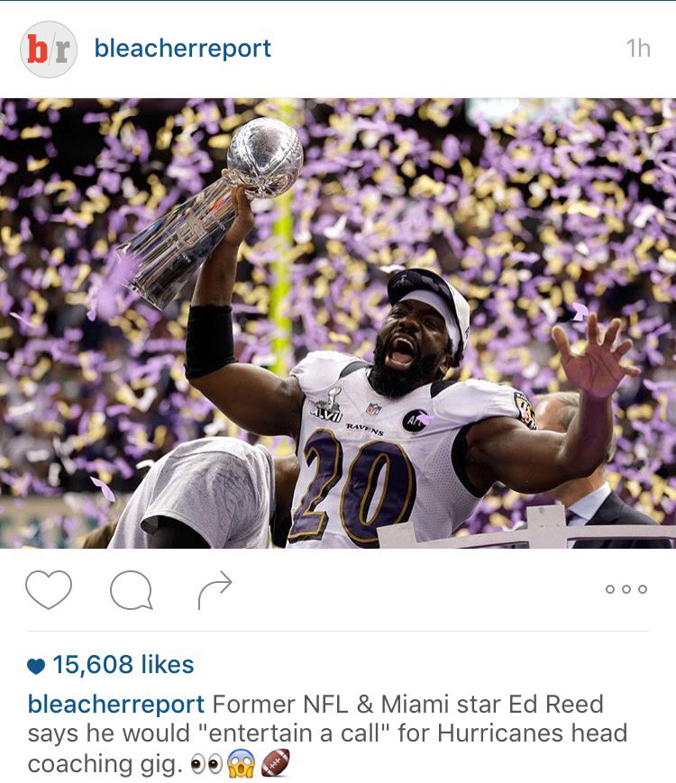 cuscopapi's tweet photo. Yoooo ๐๐ can you imagine?! #SaynomoreFam #EdWardREED #TheU it's either him or Butch Davis https://t.co/aEHkctFbHs