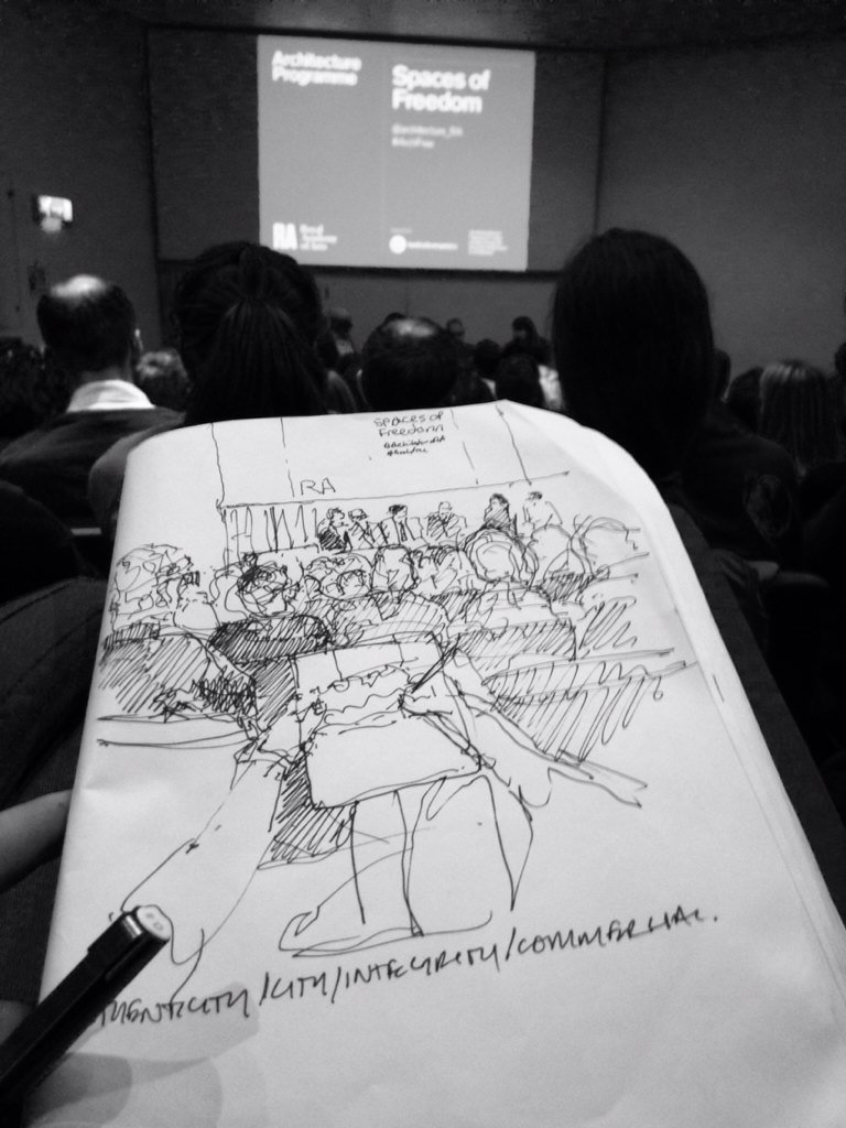 Flan_Studio's tweet photo. @architecture_RA discussion on the importance of public space, threat of "creeping feudalism" and over-regulation. https://t.co/pmzGOVeDrn